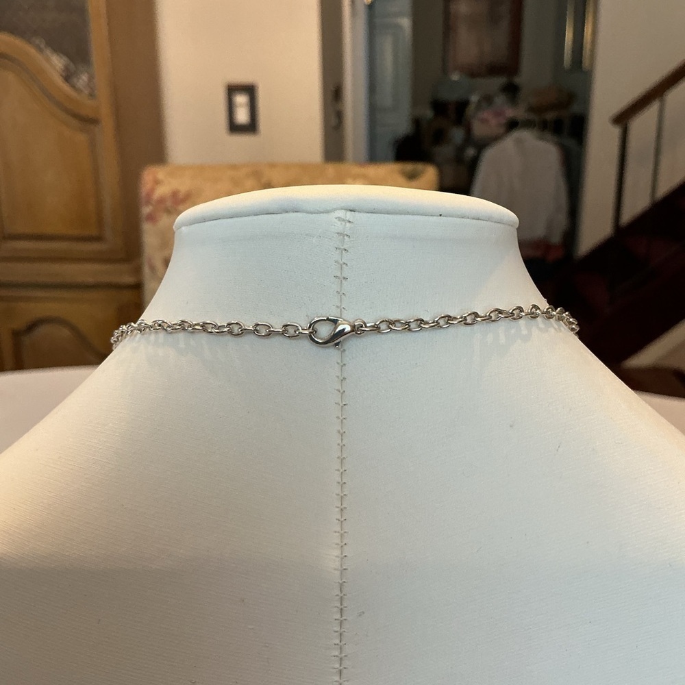 Artisan Silver Tone Multicolor Pendant Necklace - Picture 4 of 4